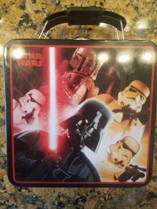 The Tin Box Co.  Star Wars Darth Vader Boba Fett Stormtrooper Metal Lunch Box 2