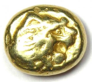 Ancient Greek Lydia Lion El Hecte Coin 620 - 564 Bc - Good Vf (very Fine)