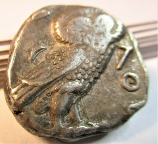 Athens Owl Tetradrachm,  Athena - 450BC Ancient Greek Silver Coin,  Rare Coin 2