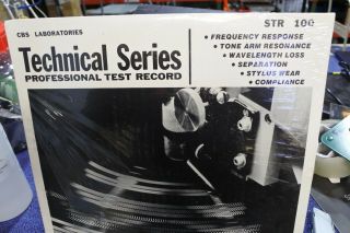 Cbs Laboratories Technical,  Professional Test Record,  Str - 100,