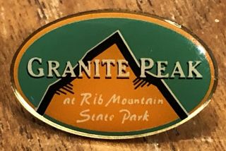 Granite Peak At Rib Mountain State Park Ski Skiing Resort Wisconsin Lapel Pin