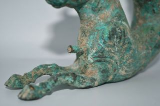 Large Ancient Persian Achaemenid Empire Bronze Rhyton in form of Wild Large Cat 5