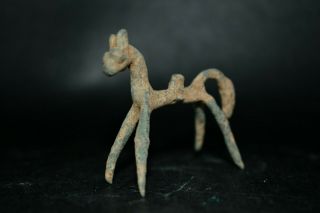 Authentic Rare Ancient Near Eastern Luristan Bronze Animal Figurine C.  1000 B.  C. 2