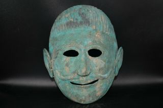 Museum Quality Large Ancient Greek Civilization Bronze Mask Circa 500 - 300 BC 2