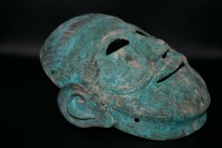 Museum Quality Large Ancient Greek Civilization Bronze Mask Circa 500 - 300 BC 3