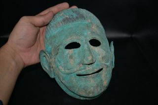 Museum Quality Large Ancient Greek Civilization Bronze Mask Circa 500 - 300 BC 6