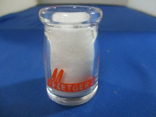 Vintage Clear Glass Restaurant Cream Bottle " Metger 