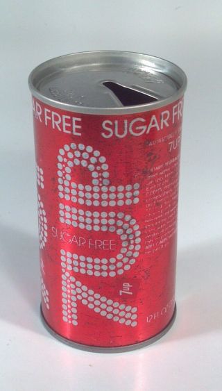 Vintage 7Up Sugar Pop Soda Can 12oz Straight Steel 3