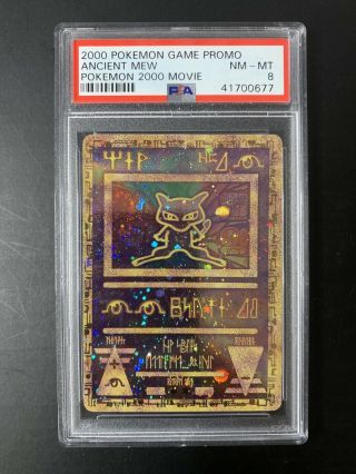 2000 Ancient Mew Movie Promo Psa 8 Pokemon Card Rare Gem