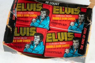 1978 Elvis Presley Bubble Gum Cards Collector Series W/original Box,  18count