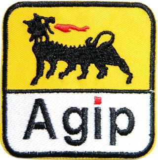 Agip Motor Oil Racing Automotive Patch Iron On Polo T Shirt Cap Sign Badge Logo