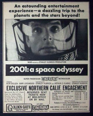 2001: A Space Odyssey Stanley Kubrick Ca Premier 1968 Sm.  Movie Advert Promo Ad