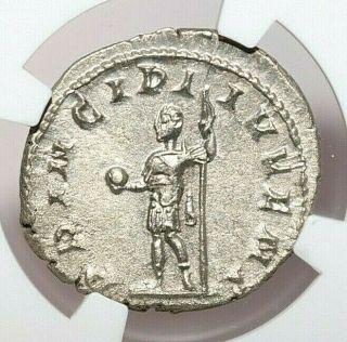 NGC MS ROMAN COINS PHILIP II,  AD 247 - 249.  AR Double - Denarius.  MAX/021 3