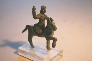 Ancient Thracian/celtic Bronze Horse & Rider 1st Century Bc/ad Equestrian