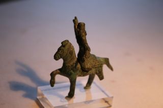 ANCIENT THRACIAN/CELTIC BRONZE HORSE & RIDER 1st CENTURY BC/AD EQUESTRIAN 3