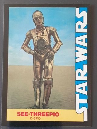 1977 Star Wars Wonder Bread 7 See Threepio Rookie Card Psa Ready