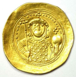 Constantine Ix Av Gold Histamenon Nomisma Christ Coin 1042 - 55 Ad - Ngc Vf