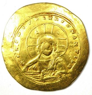 Constantine IX AV Gold Histamenon Nomisma Christ Coin 1042 - 55 AD - NGC VF 2
