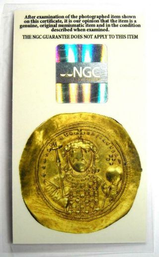 Constantine IX AV Gold Histamenon Nomisma Christ Coin 1042 - 55 AD - NGC VF 4