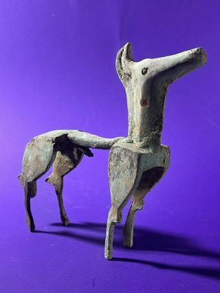 RARE ANCIENT GREEK BRONZE GEOMETRIC HORSE DISPLAYING PHALLUS - CIRCA 800 BCE 3