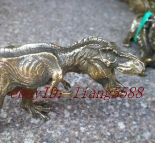 of exquisite hand - carved bronze ancient (Tyrannosaurus Rex) dinosaur statues 3