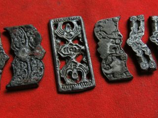 Ancient bronze parts from the belt 12 - 14 century 3