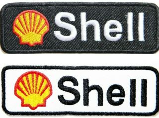 Patch Iron On For Shell Oil Gasoline Pump Racing Car Pump F1 Motorgp Sign Logo