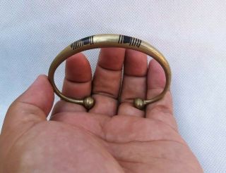 Rare Extremely Ancient Viking Bracelet Solid Bronze Artifact Authentic Stunning 3