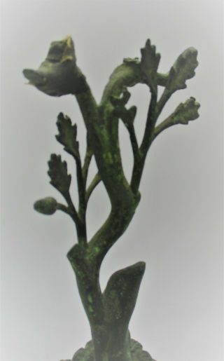 ANCIENT GREEK BRONZE OBJECT,  FROGS AND ANIMALS ENTWINED WITH A PLANT 2