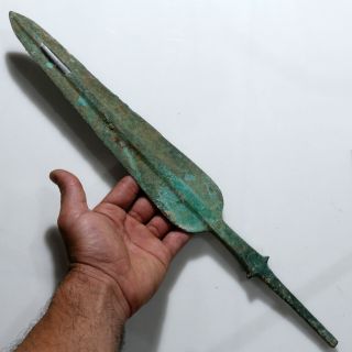 Huge - Ancient Luristan bronze age spear head Circa 2500 - 1500 BC - 431mm 2