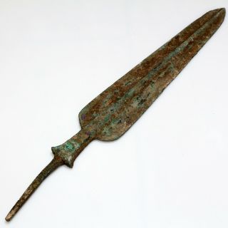 Huge - Ancient Luristan bronze age spear head Circa 2500 - 1500 BC - 334mm 3