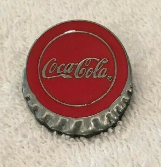 1997 Coca - Cola Pewter Hat / Lapel Pin Coke Bottle Cap