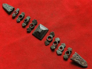Ancient bronze parts from the Belt 13 - 15th century 3