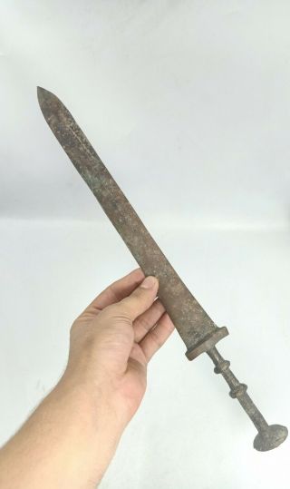 WONDERFUL UNIQUE ROMAN ANCIENT BRONZE RARE COMBAT SWORD 3