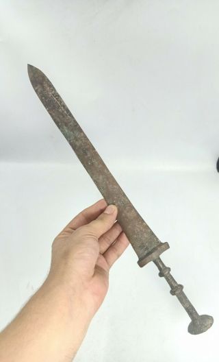 WONDERFUL UNIQUE ROMAN ANCIENT BRONZE RARE COMBAT SWORD 4