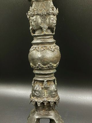 A Rare Old Ancient Antique Khmer Bronze Vajra 15 century Cambodia 3