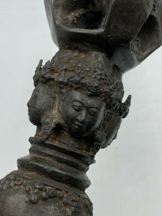 A Rare Old Ancient Antique Khmer Bronze Vajra 15 century Cambodia 5