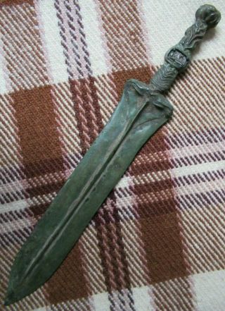 Ancient Roman Legionary Military Combat Bronze Silver Sword Pugio Gladius Dagger