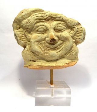 Grande Tete Grecque De Gorgone - 500 Bc - Ancient Greek Gorgon Terracotta Head
