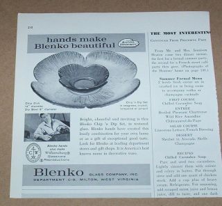 1962 Advertising - Blenko Glass Company Glassware Milton West Virginia Print Ad