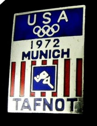 1972 Munich Munhen Germany Olympic Pin Track & Field News Media Pin Usa Athletic