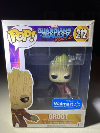 Funko Pop Marvel Guardians Of The Galaxy Vol.  2 Groot 212 Walmart Exclusive