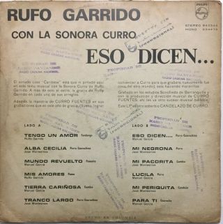 Rufo Garrido Con La Sonora Curro Mi Pacorita Cumbia Listen