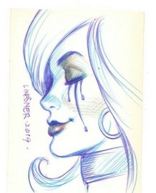 2019 Dawn Sketch Card By Joseph Michael Linsner Rare Artist Proof Cry For Dawn