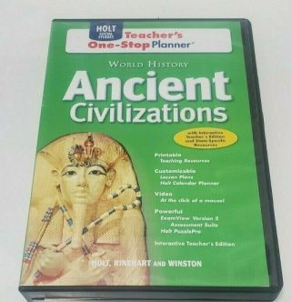 World History Ancient Civilizations Teacher Planner Interactive Ed.  Cd Middle Sc