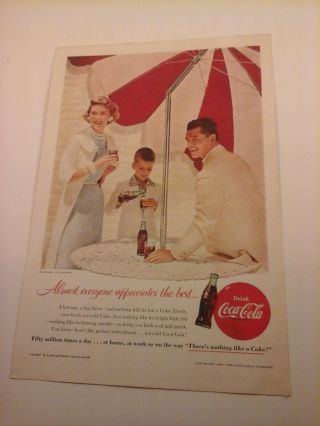 Vtg 1955 Coke Coca - Cola Soda Pop Print Ad - Coke In Fashion - Costume: Goldworm
