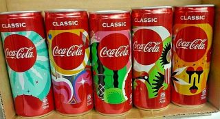 Collectable Coca Cola Cans - Set Of 5 Coke Norm  Make It Yours  250ml Cans