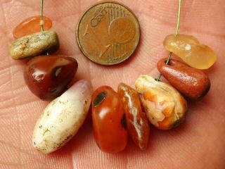 Perles Pendentif Ancien Néolithique Ancient Mali Neolithic Agate Carnelian Beads