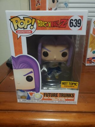 Funko Pop Future Trunks Hot Topic Exclusive 639 Holding Dragon Ball Normal