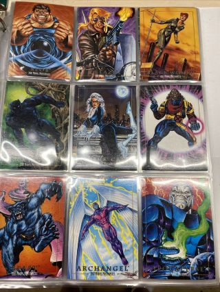 1992 Marvel Masterpieces Trading Cards Almost Complete Base Set 1 - 99.  Joe Jusko